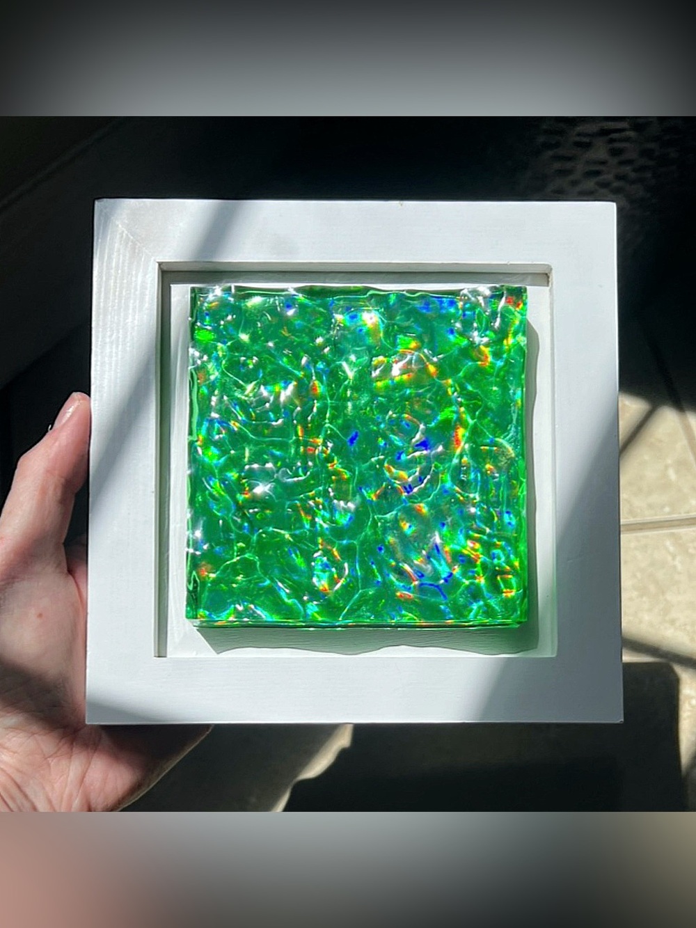 Green Holographic Aqua Art